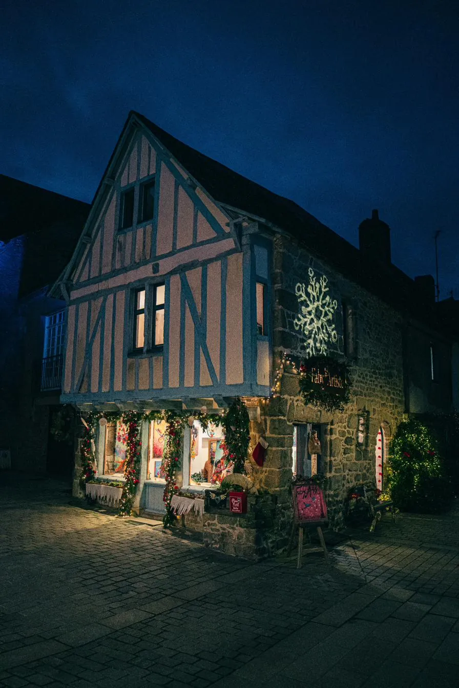 Maison à colombages dans la cité médiévale de Guérande