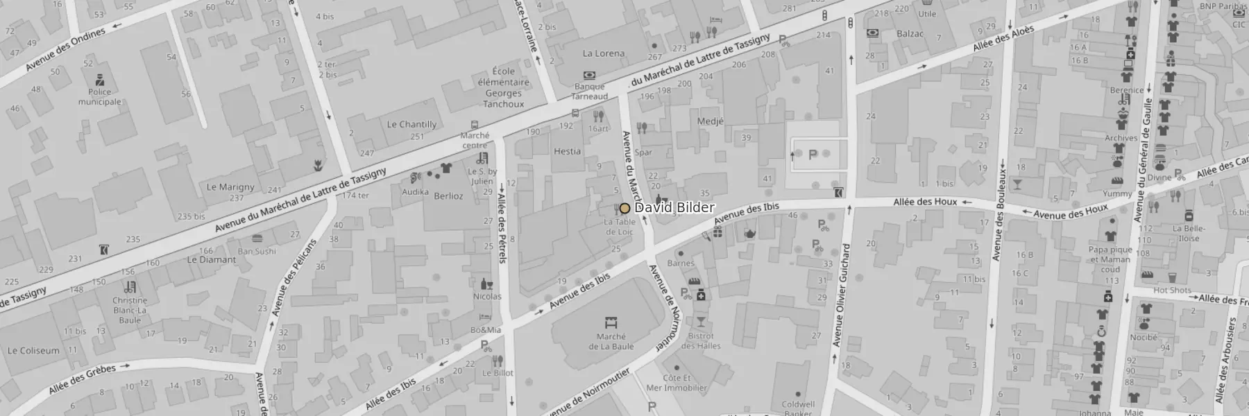 Plan d'accès à l'agence, 3 avenue du Marché à La Baule-Escoublac